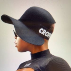 Camille Cote woman’s Cropped Hat black and white